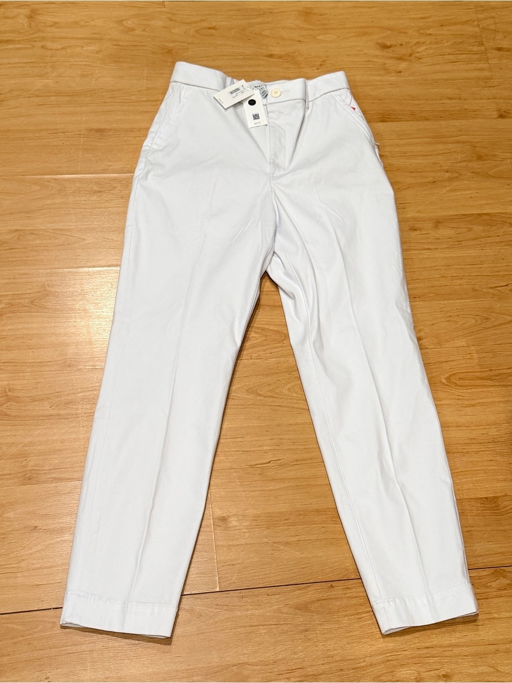 SPANX White Straight-Leg Trousers with Clean Finish